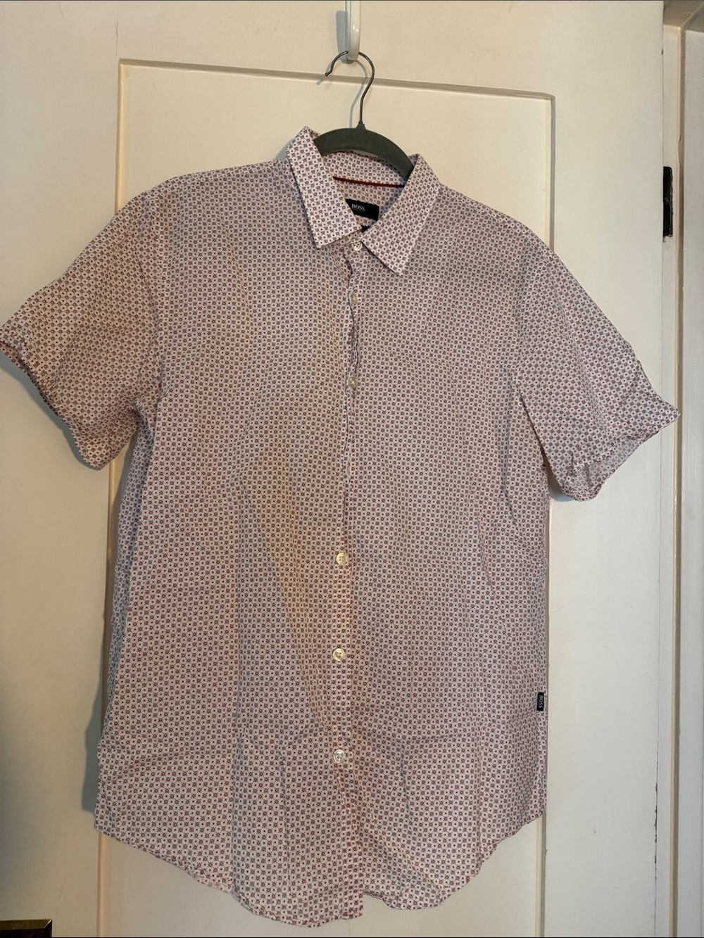 Hugo Boss Geo-Print Short-Sleeve Button-Down Shirt